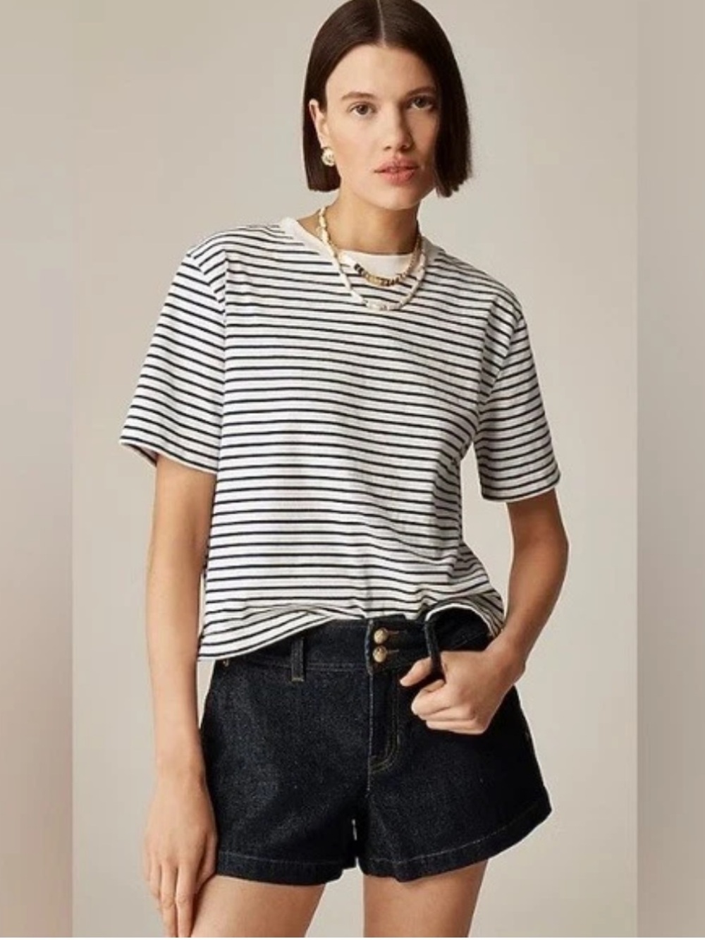 J Crew Top XS Preppy White